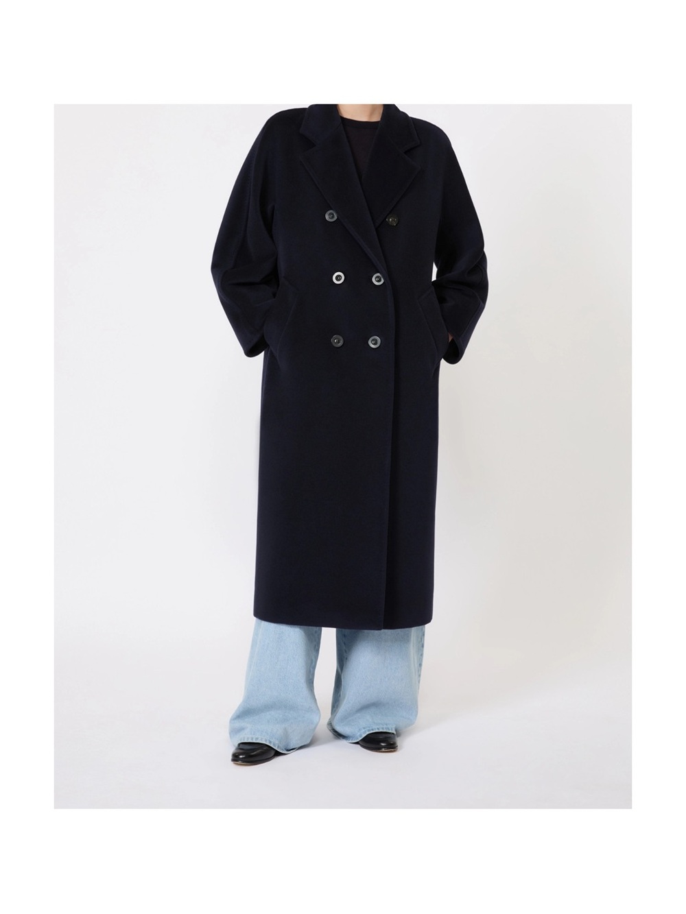 Max Mara Madame Belted Double-Breasted Coat ULTRAMARINE